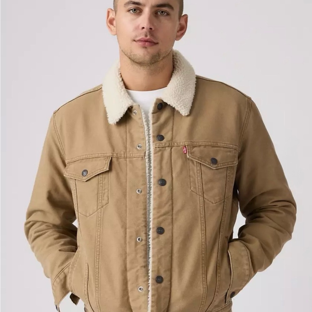 Levi's Premium Type III Sherpa Trucker Jacket EUC L